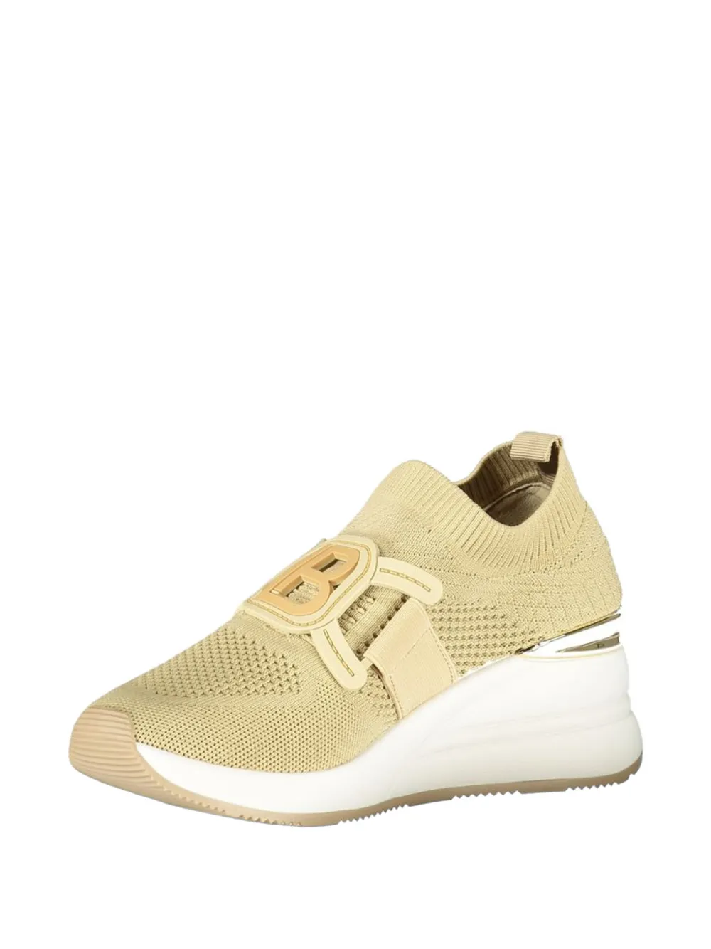 Laura Biagiotti logo-plaque platform sneakers Beige