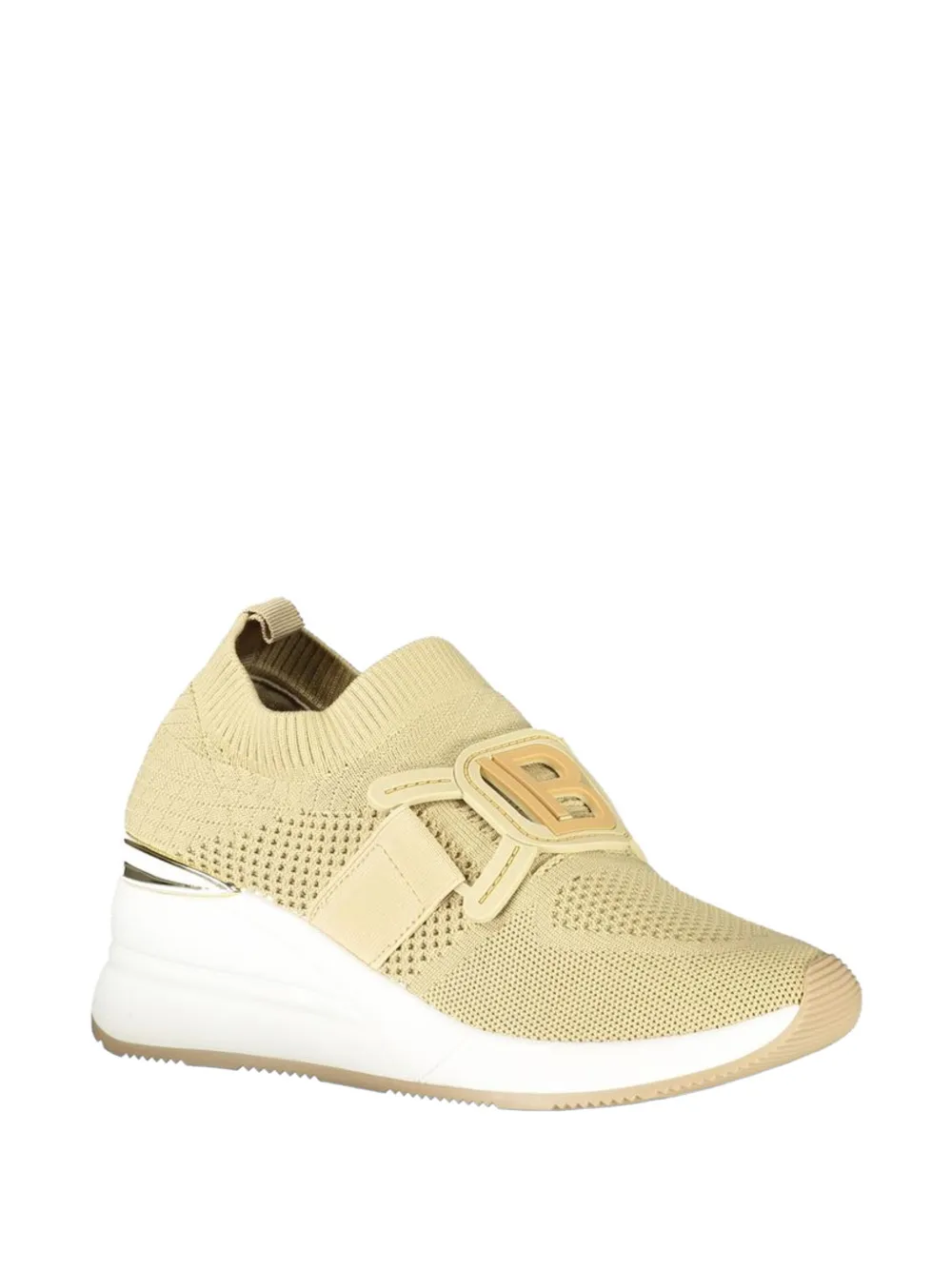 Laura Biagiotti logo-plaque platform sneakers Beige