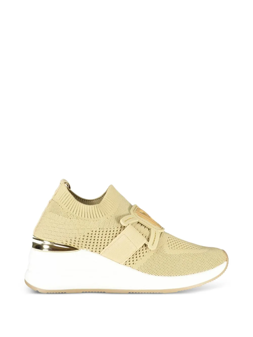 Laura Biagiotti logo-plaque platform sneakers - Nude
