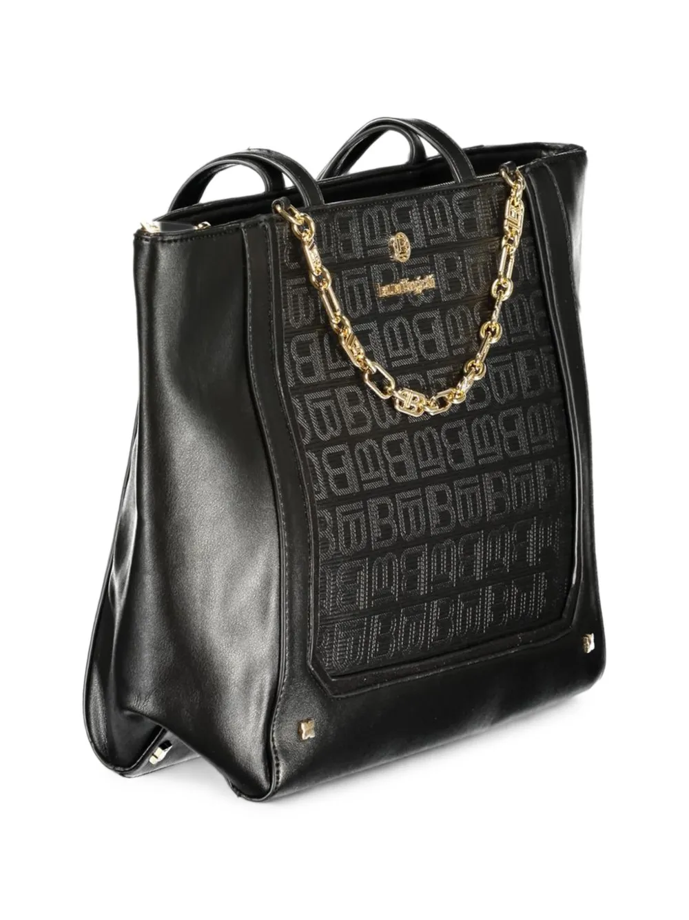 Laura Biagiotti Shopper met ketting en logo-reliëf Zwart