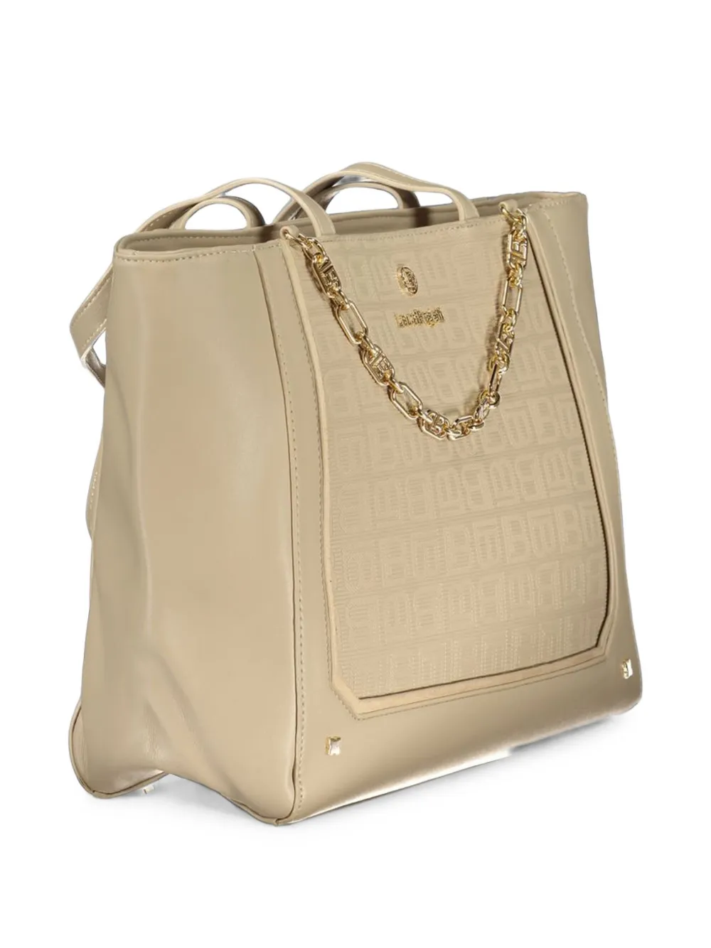 Laura Biagiotti Akkette logo-plaque tote bag Beige