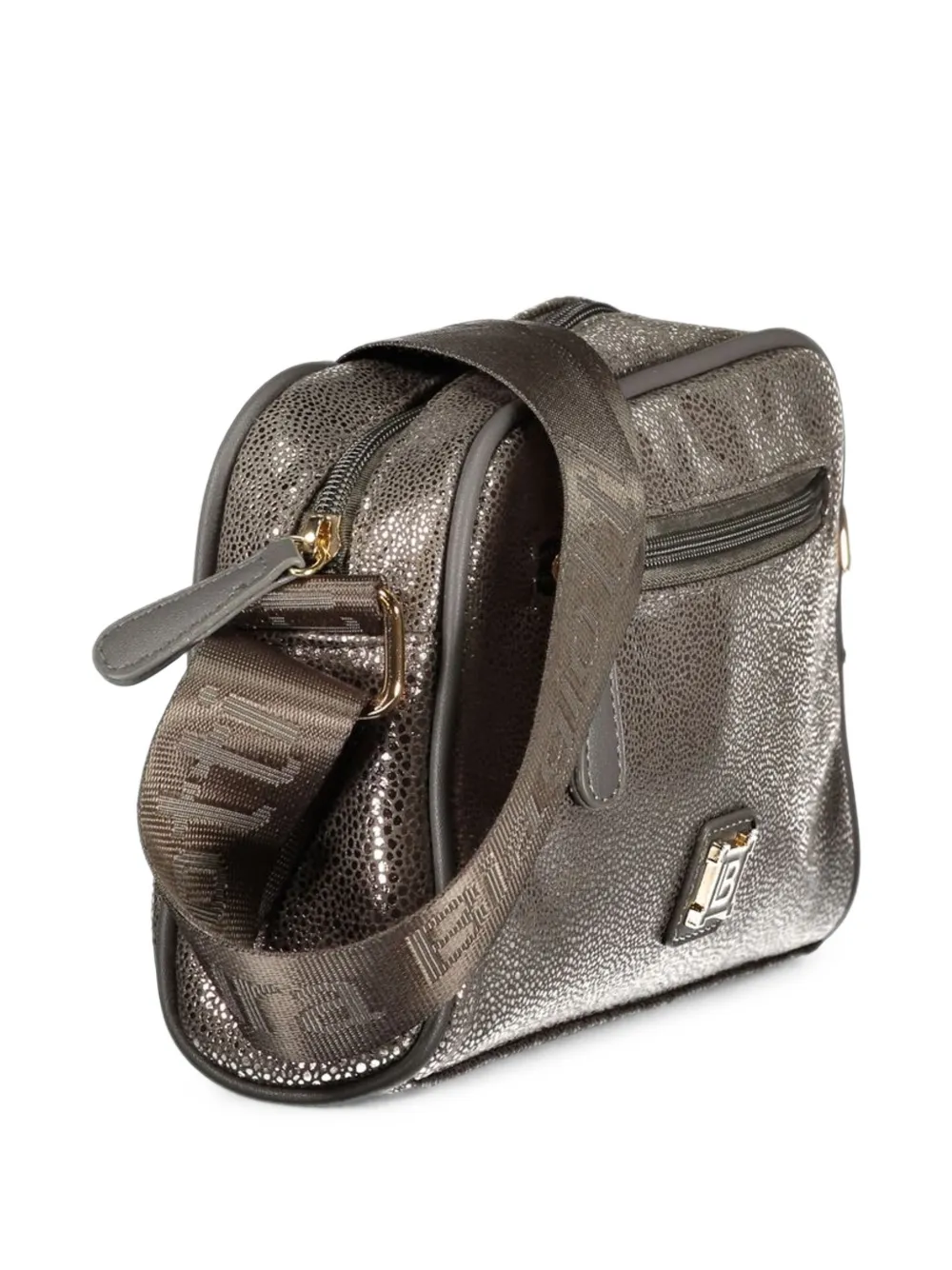 Laura Biagiotti logo-plaque crossbody bag Grijs