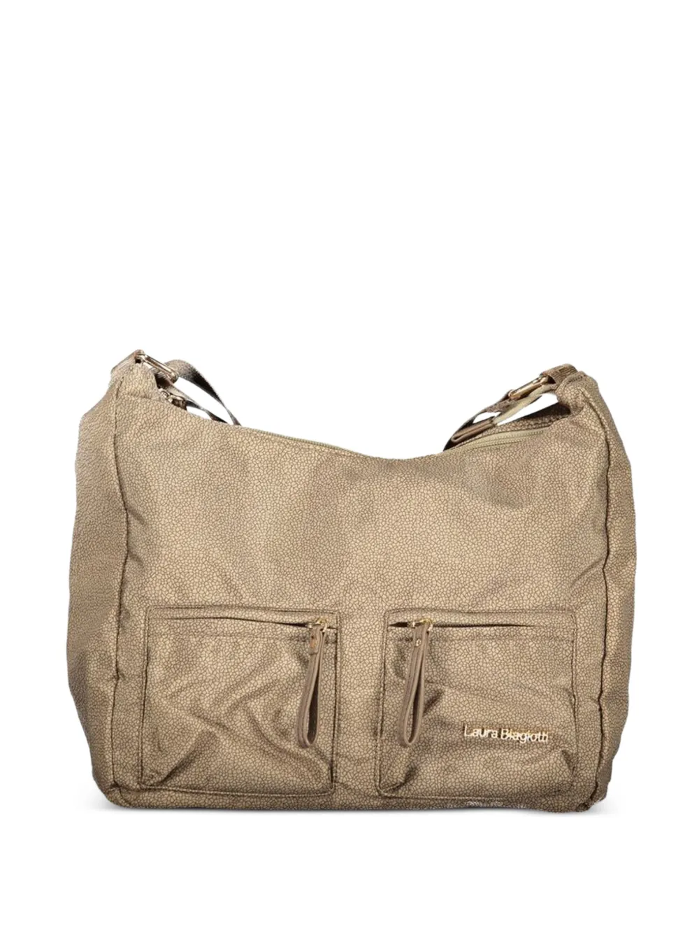 Laura Biagiotti logo-strap zipped shoulder bag