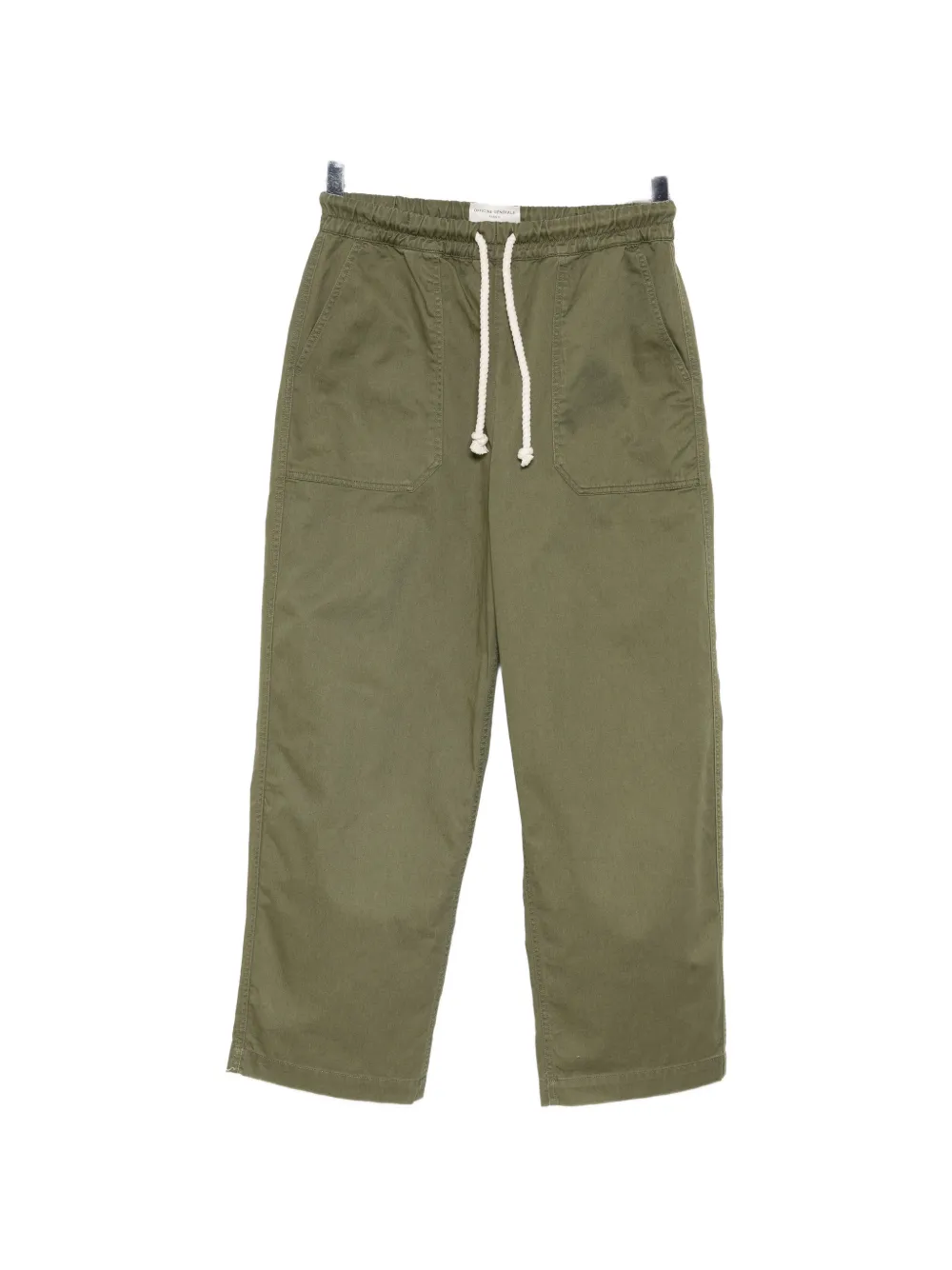 Officine Generale drawstring-waistband patch-pocket trousers - Verde