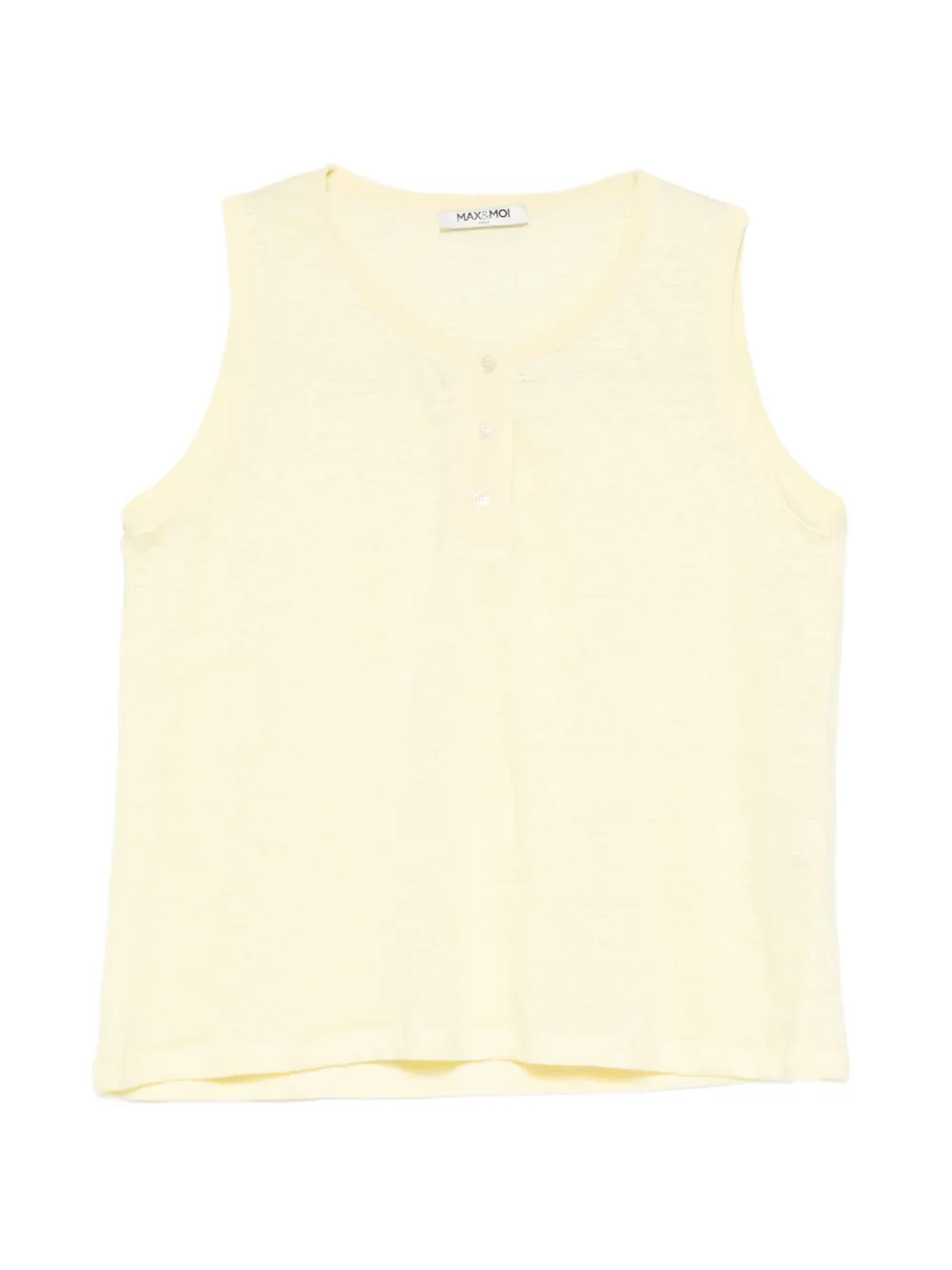 Max & Moi Crew-neck Tank Top In Yellow