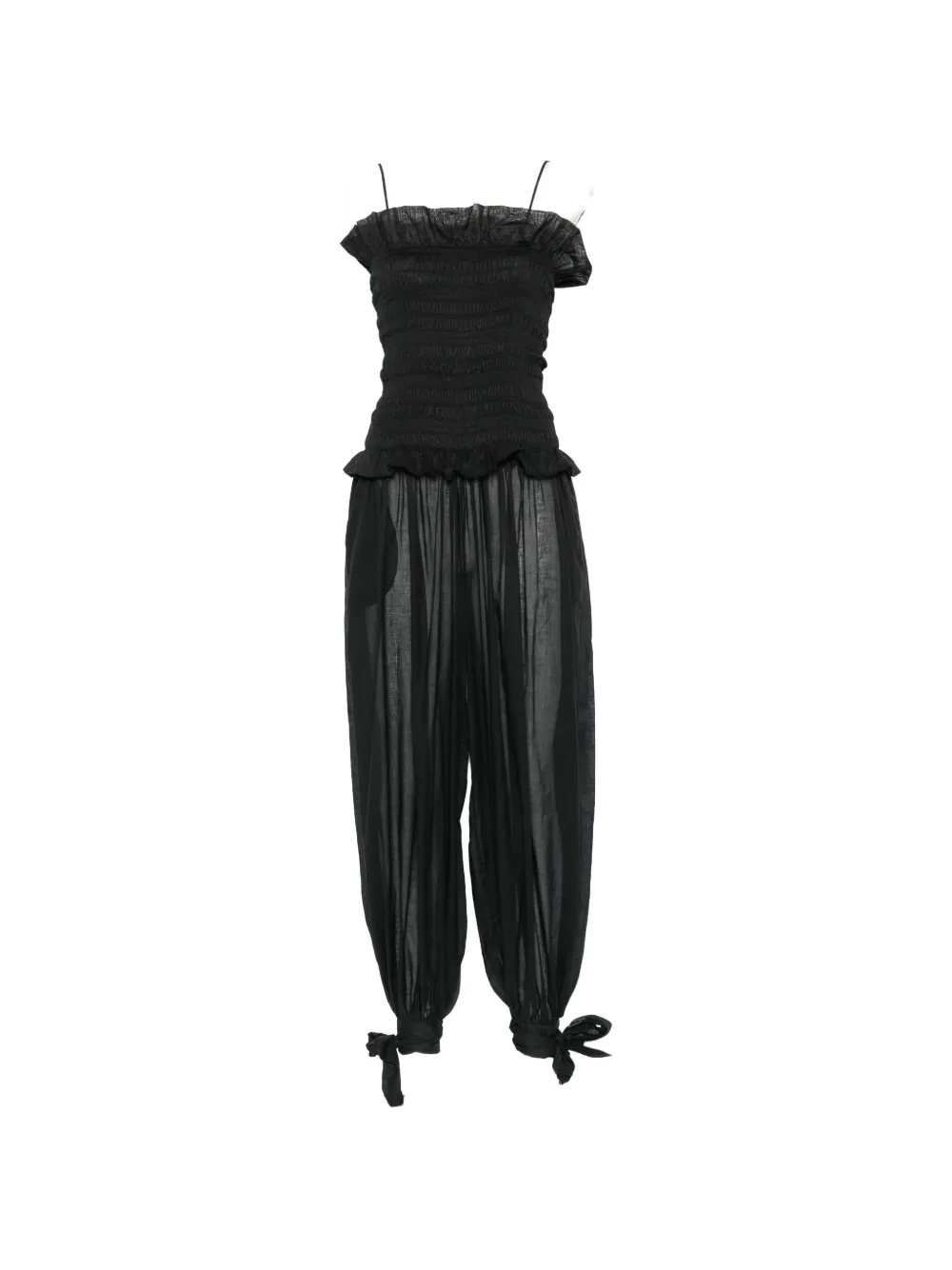 THE ANDAMANE Noor ruffled jumpsuit - Schwarz