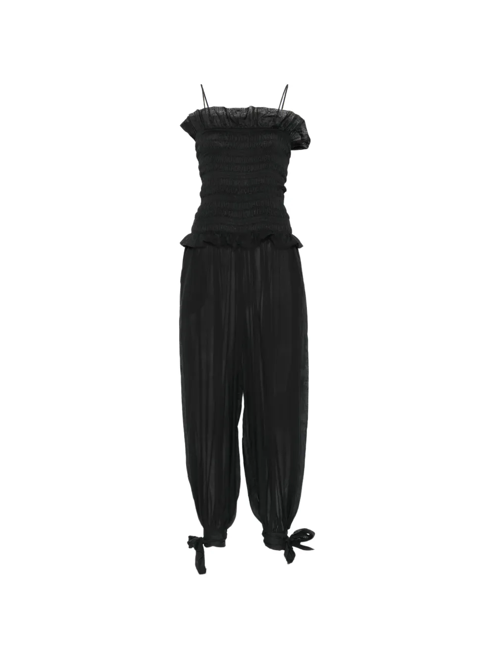 THE ANDAMANE Noor ruffled jumpsuit - Nero