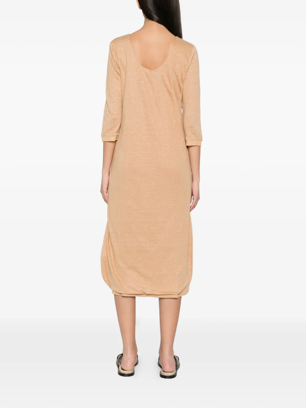 Max & Moi Jersey jurk met zijsplit Beige