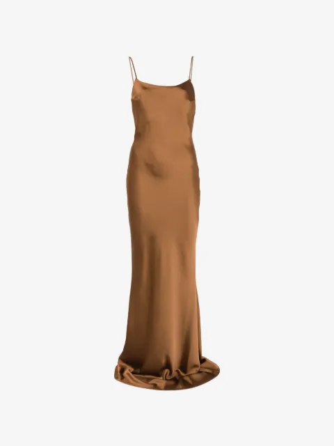 THE ANDAMANE Ninfea ruched-detail open-back maxi dress 