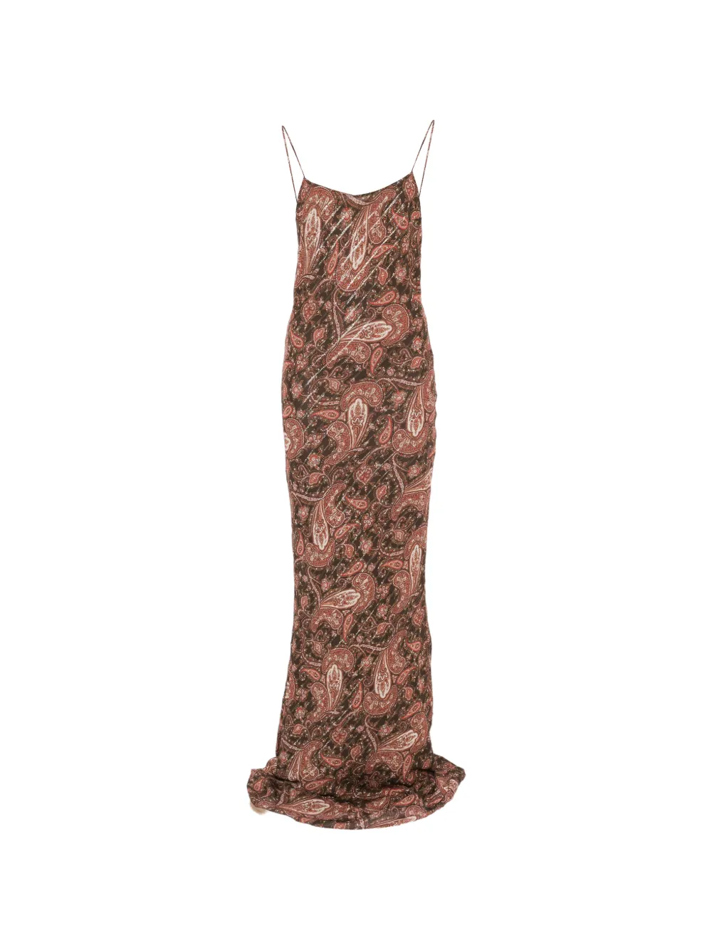 THE ANDAMANE Ninfea paisley-print maxi dress - Marrone