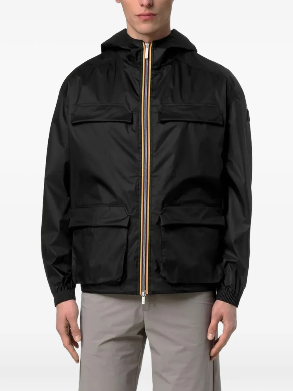 K-Way Clad Extra Light 3L jack met capuchon Zwart
