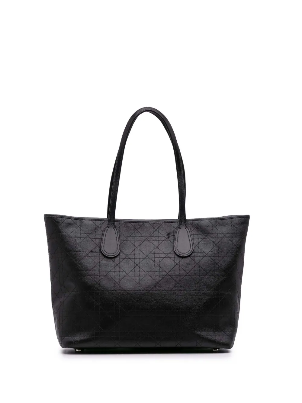 Christian Dior Pre-Owned 2014 Medium Coated Canvas Cannage Panarea tote bag - Schwarz