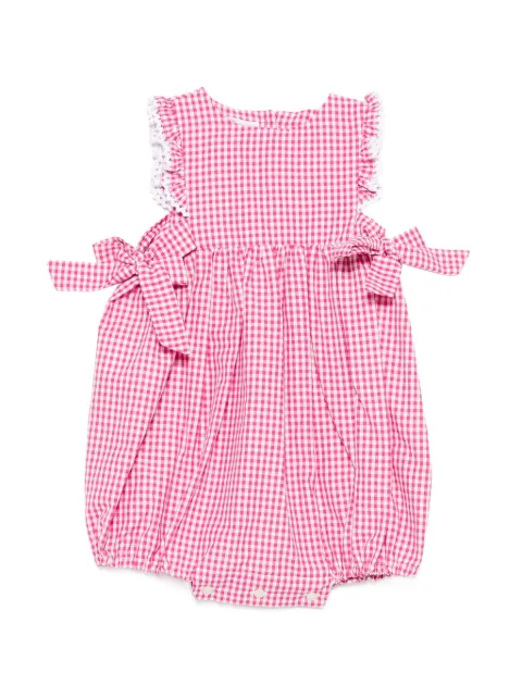 Mariella Ferrari gingham bow-detail romper