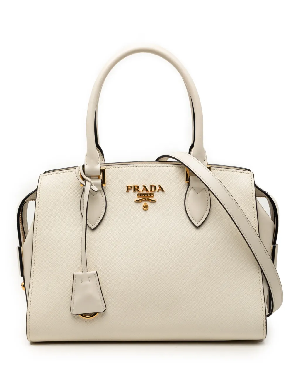 Prada Pre-Owned 2013-2026 Saffiano Borsa A Mano satchel - Bianco