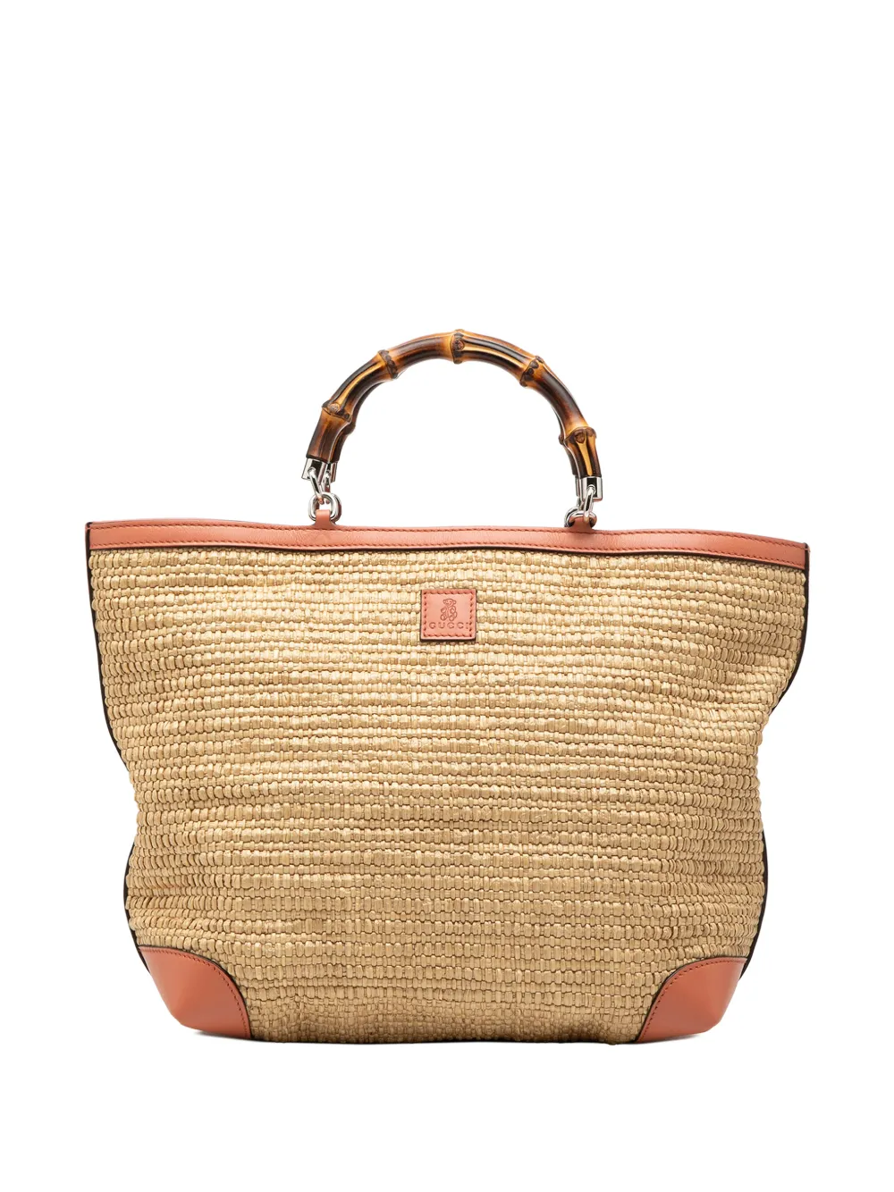 Gucci Pre-Owned 2016-2026 Raffia Bamboo Childrens tote bag - Toni neutri