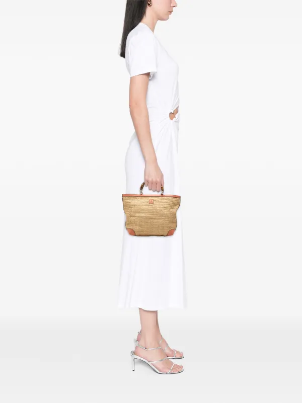 GUCCIチルドレン☆ラフィア バンブートートバッグ Gucci Pre-Owned 2016-2026 Raffia Bamboo Childrens Tote Bag