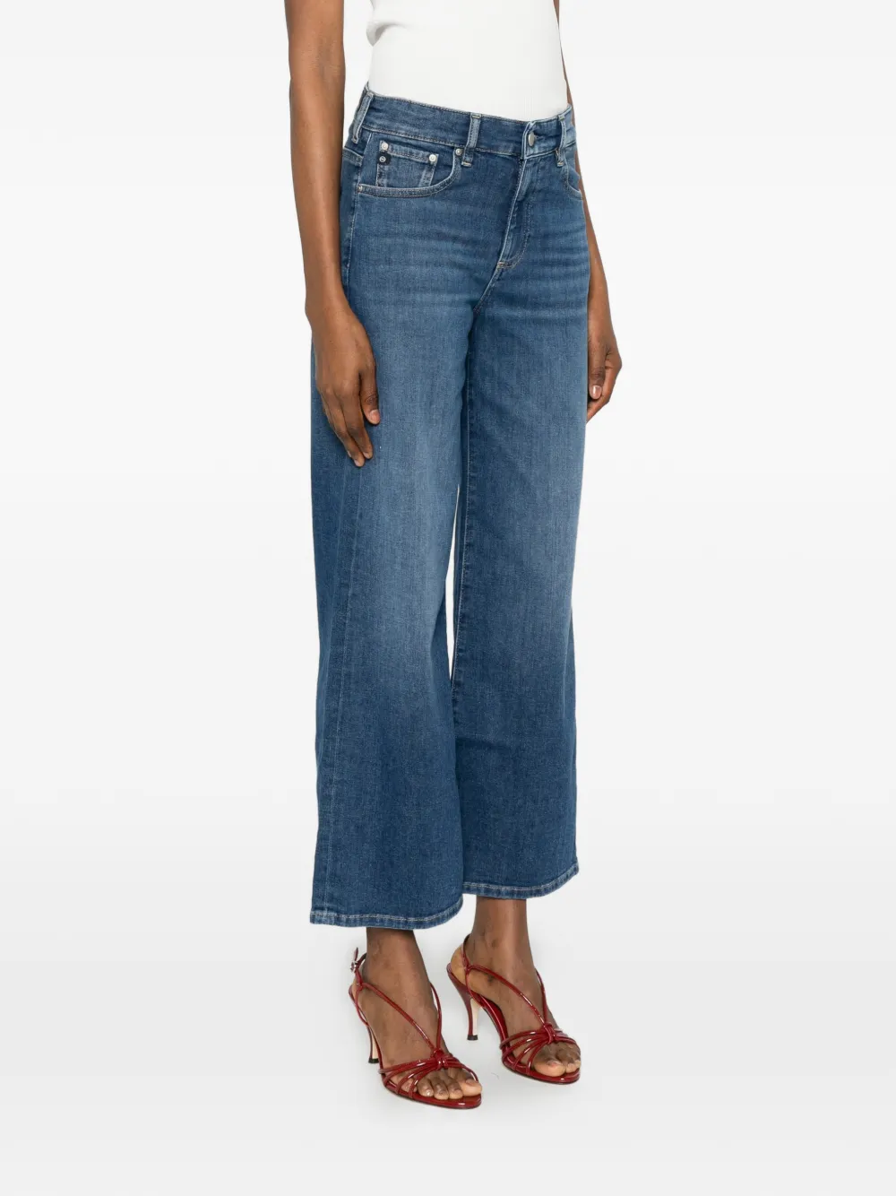 AG Jeans Saige jeans met wijde pijpen Blauw
