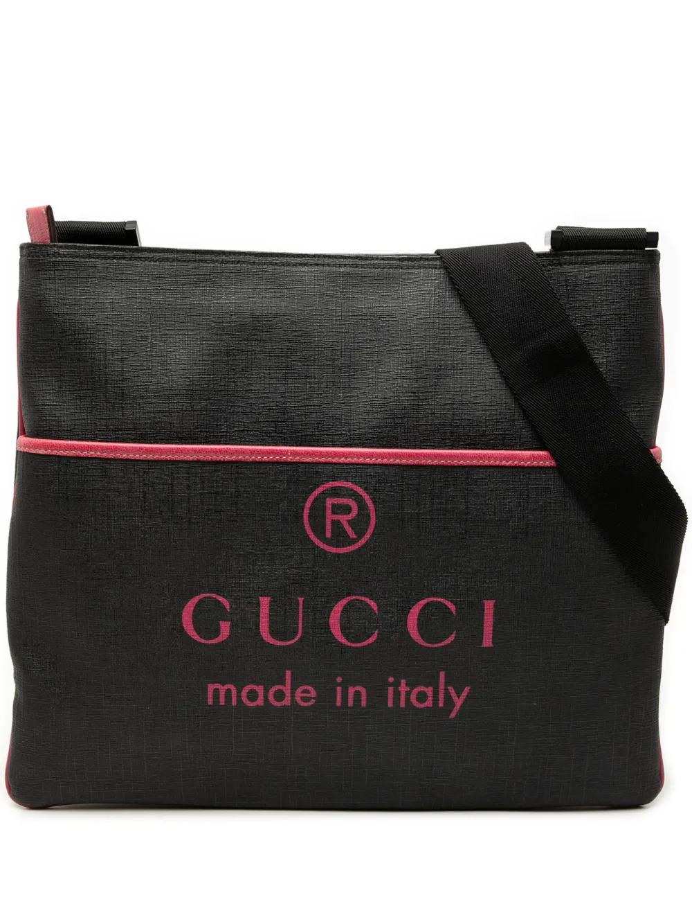 Gucci Pre-Owned 2000-2015 GG Supreme Trademark Logo crossbody bag - Nero