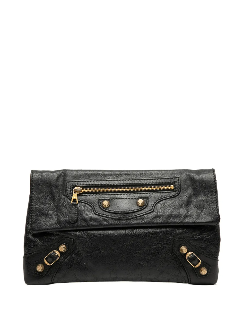 Balenciaga Pre-Owned 2013 Lambskin Motocross Giant 12 Envelope clutch bag - Nero