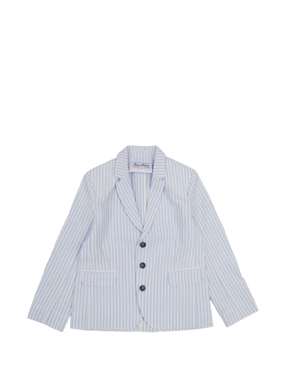 Tartine Et Chocolat striped seersucker blazer - Blu