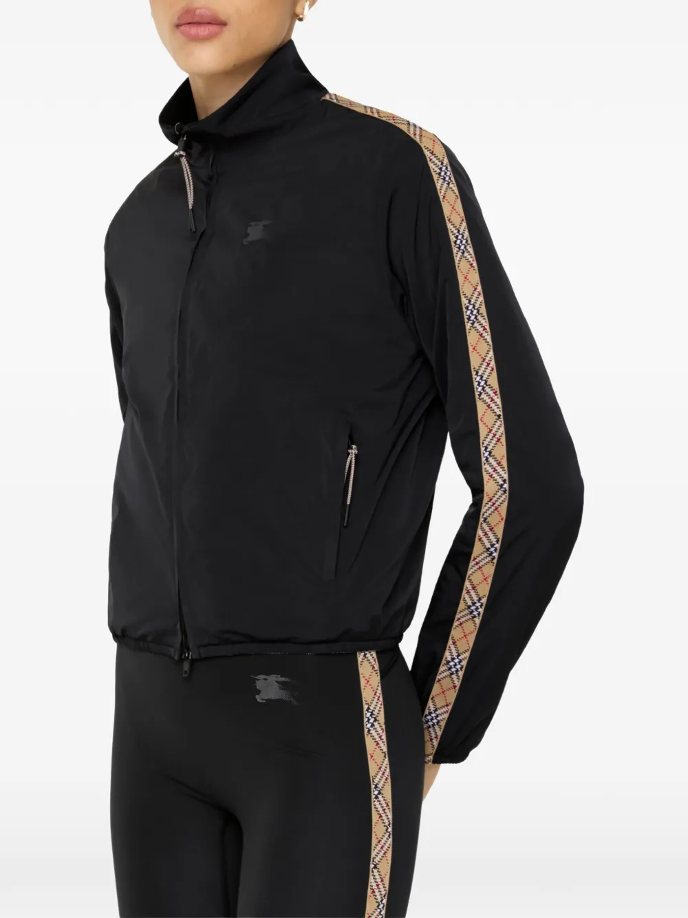Burberry Omkeerbare stretch nylon jas Zwart