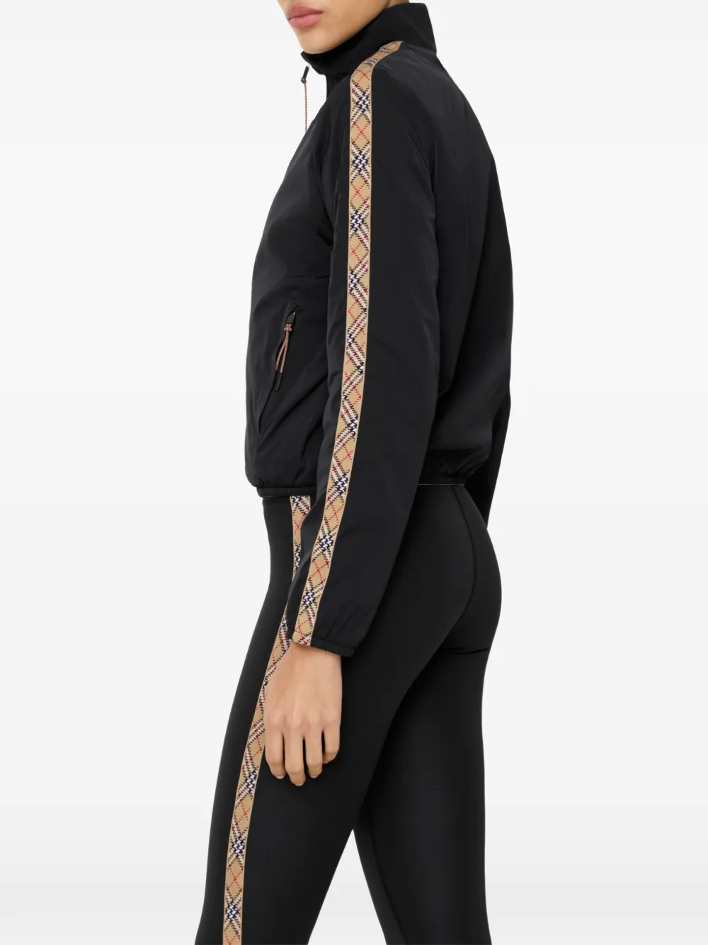 Burberry Omkeerbare stretch nylon jas Zwart