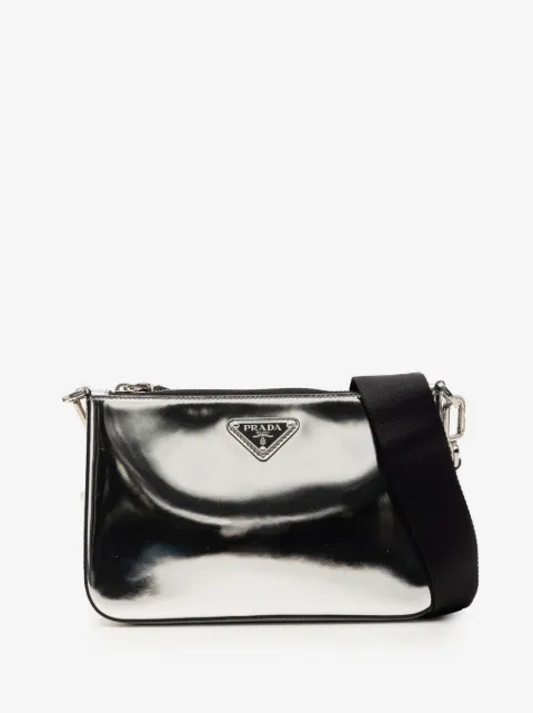 Prada Pre-Owned 2013-2026 Brushed Leather Re Edition Zip Messenger Bag crossbody bag