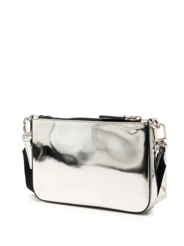 Prada Pre-Owned 2013-2026 Brushed Leather Re Edition Zip Messenger