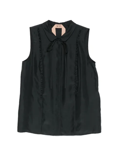Nº21 camisa sin mangas con ribete de volantes