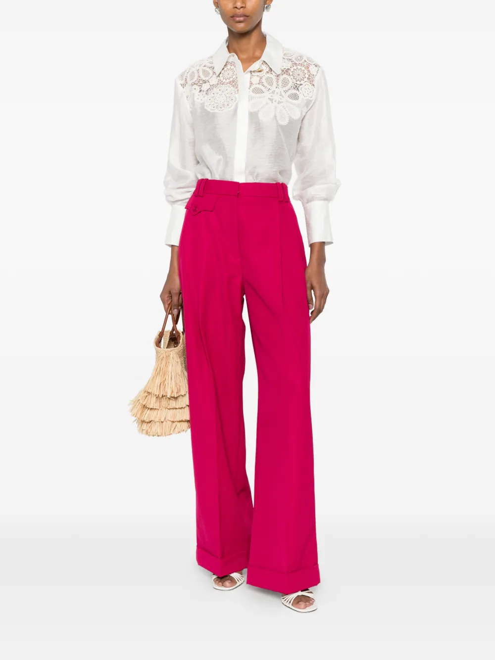 ZIMMERMANN Luna broek met riemlussen Roze
