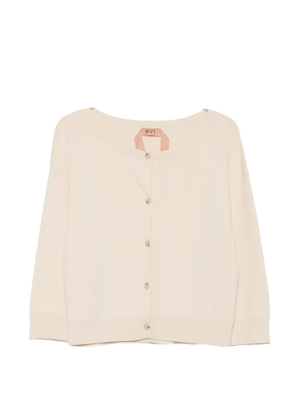 Nº21 button-up knitted cardigan - Toni neutri
