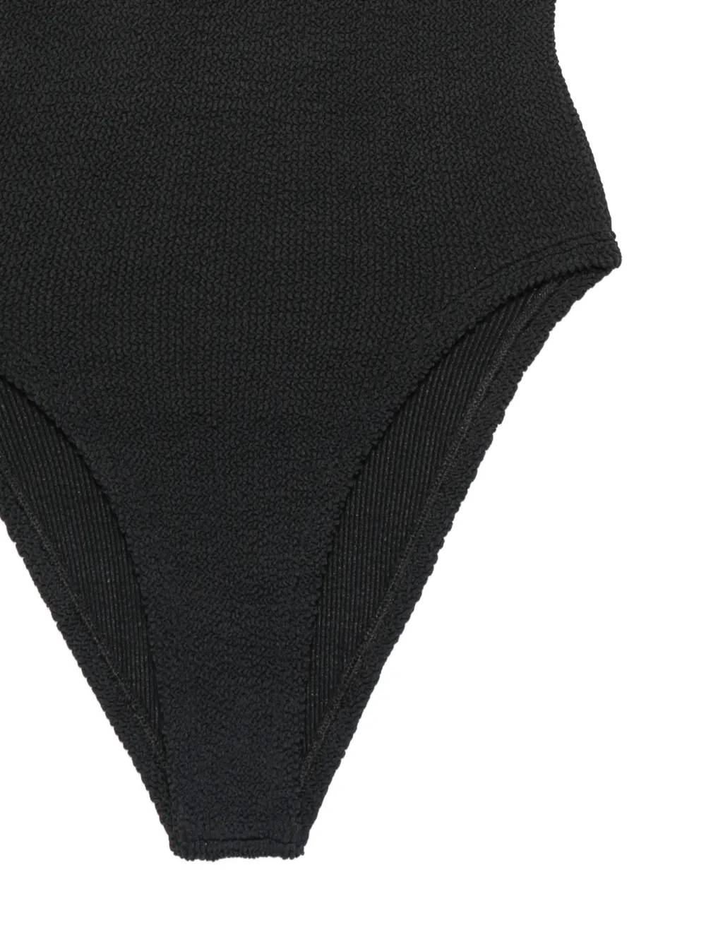 Hunza G Strapless badpak met gekreukt effect Zwart