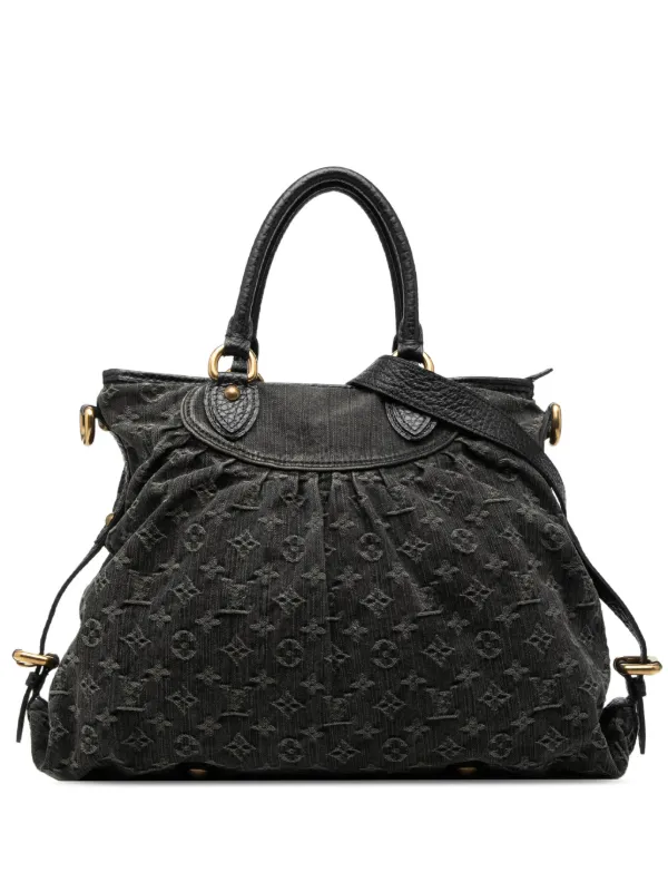 Louis Vuitton Pre-owned 2007 Monogram Denim Neo Cabby GM Satchel in Black
