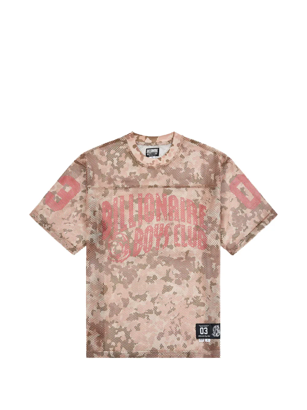 Billionaire Boys Club varsity-logo mesh T-shirt - Toni neutri