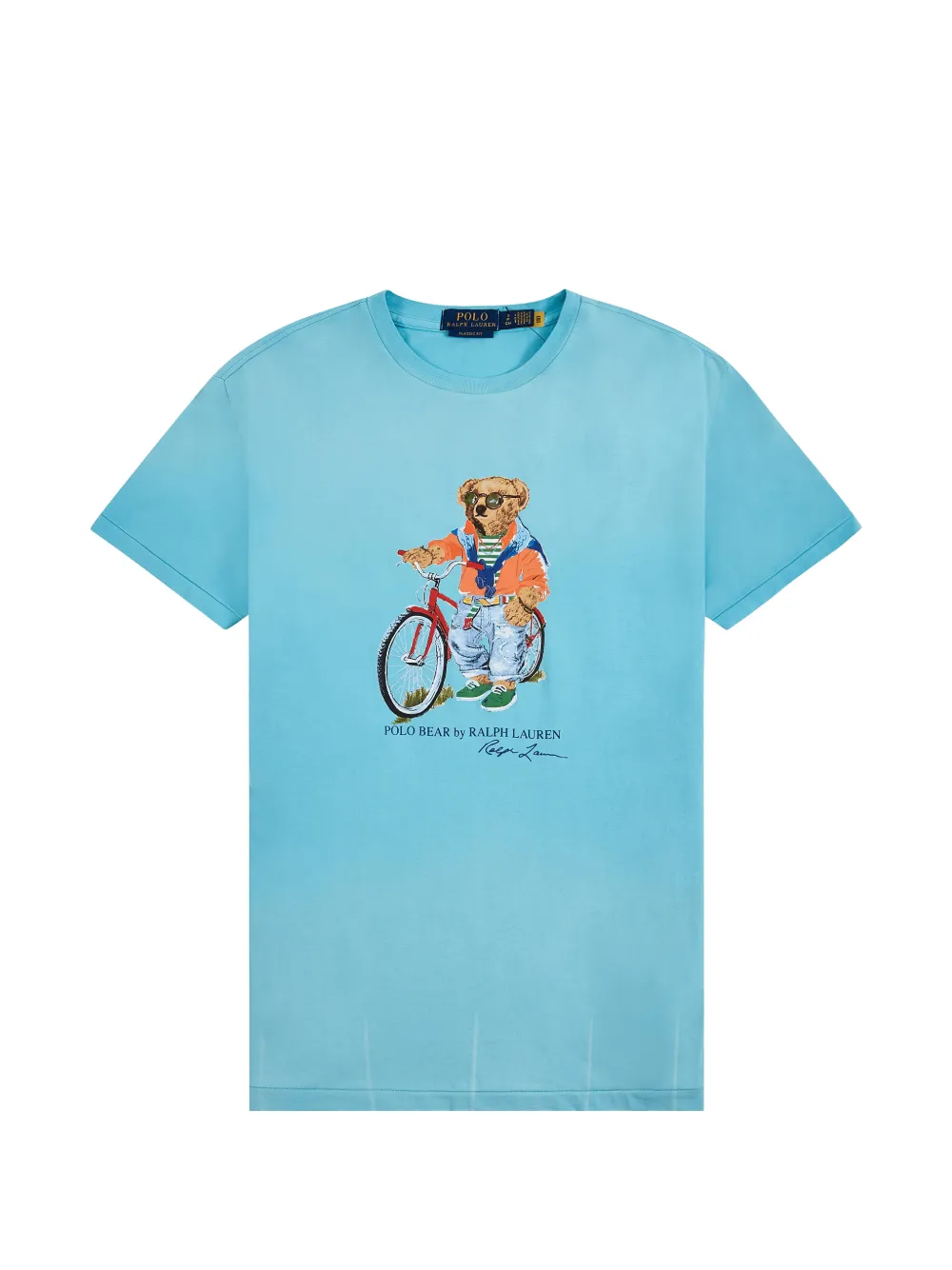 Polo Ralph Lauren Polo Bear graphic-print slim-fit cotton T-shirt - Blau