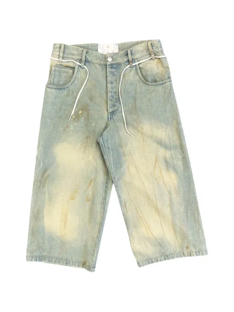 Song For The Mute faded-effect denim shorts