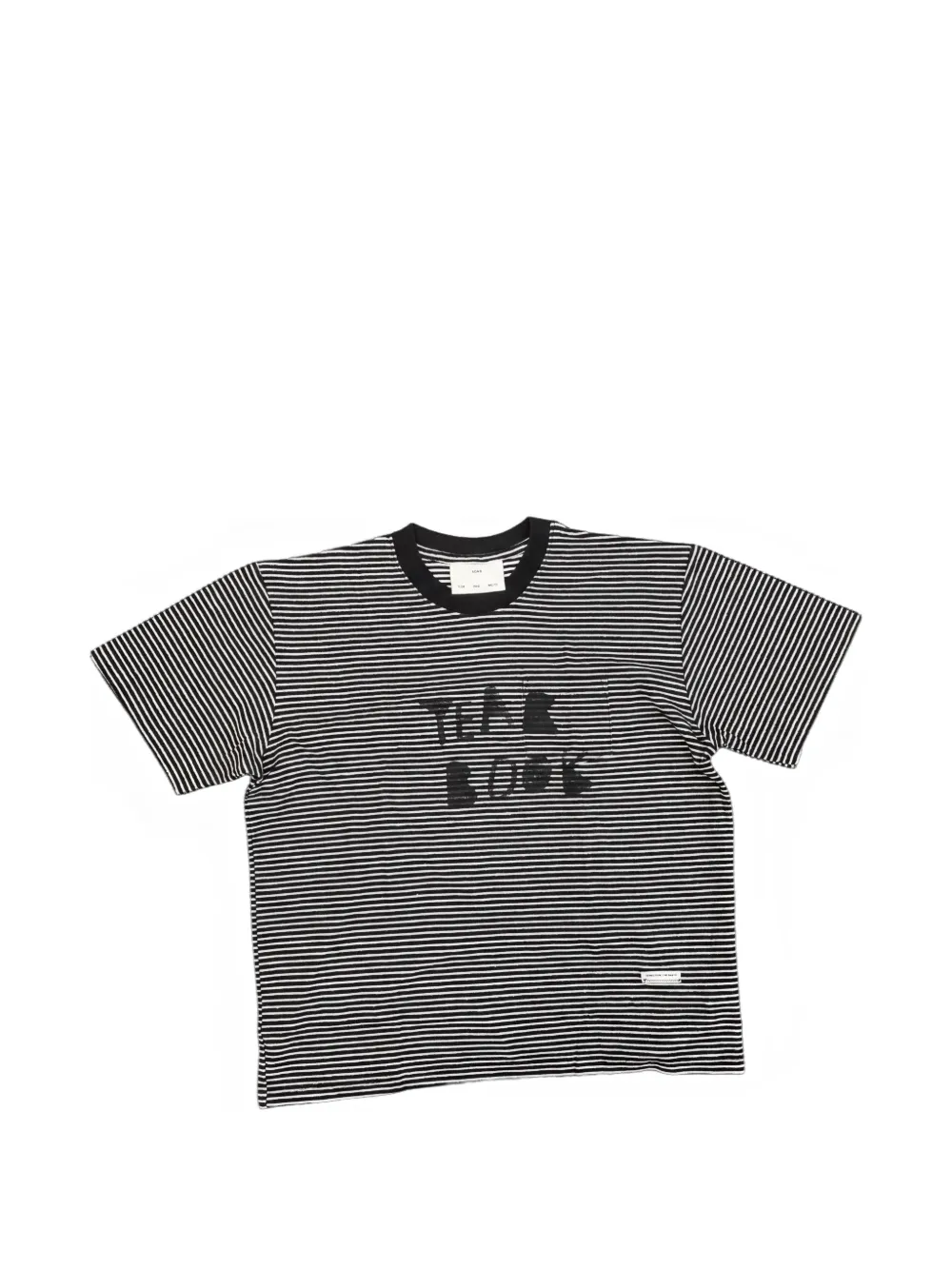 Song For The Mute Yearbook striped T-shirt - Nero