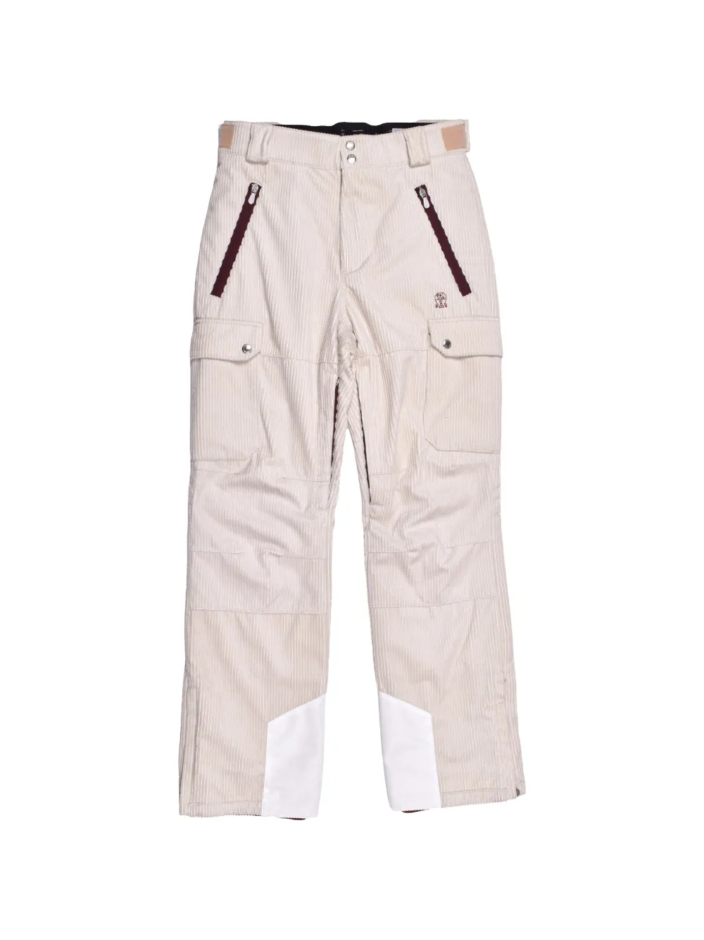 Brunello Cucinelli corduroy-effect cargo-pocket ski pants - Nude
