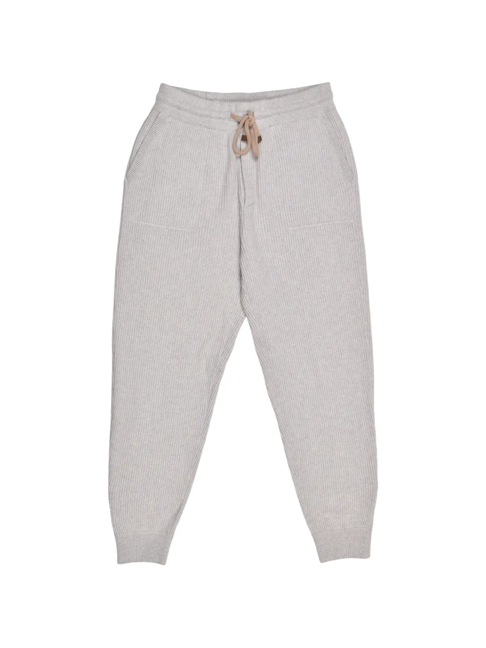 Brunello Cucinelli ribbed-knit track pants - Grigio