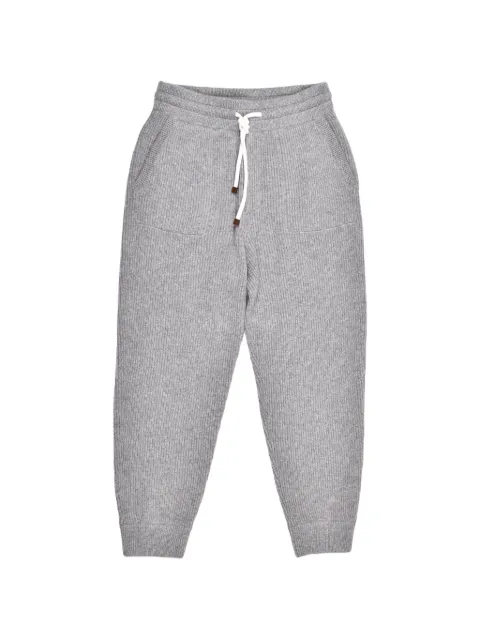 Brunello Cucinelli ribbed cashmere track pants