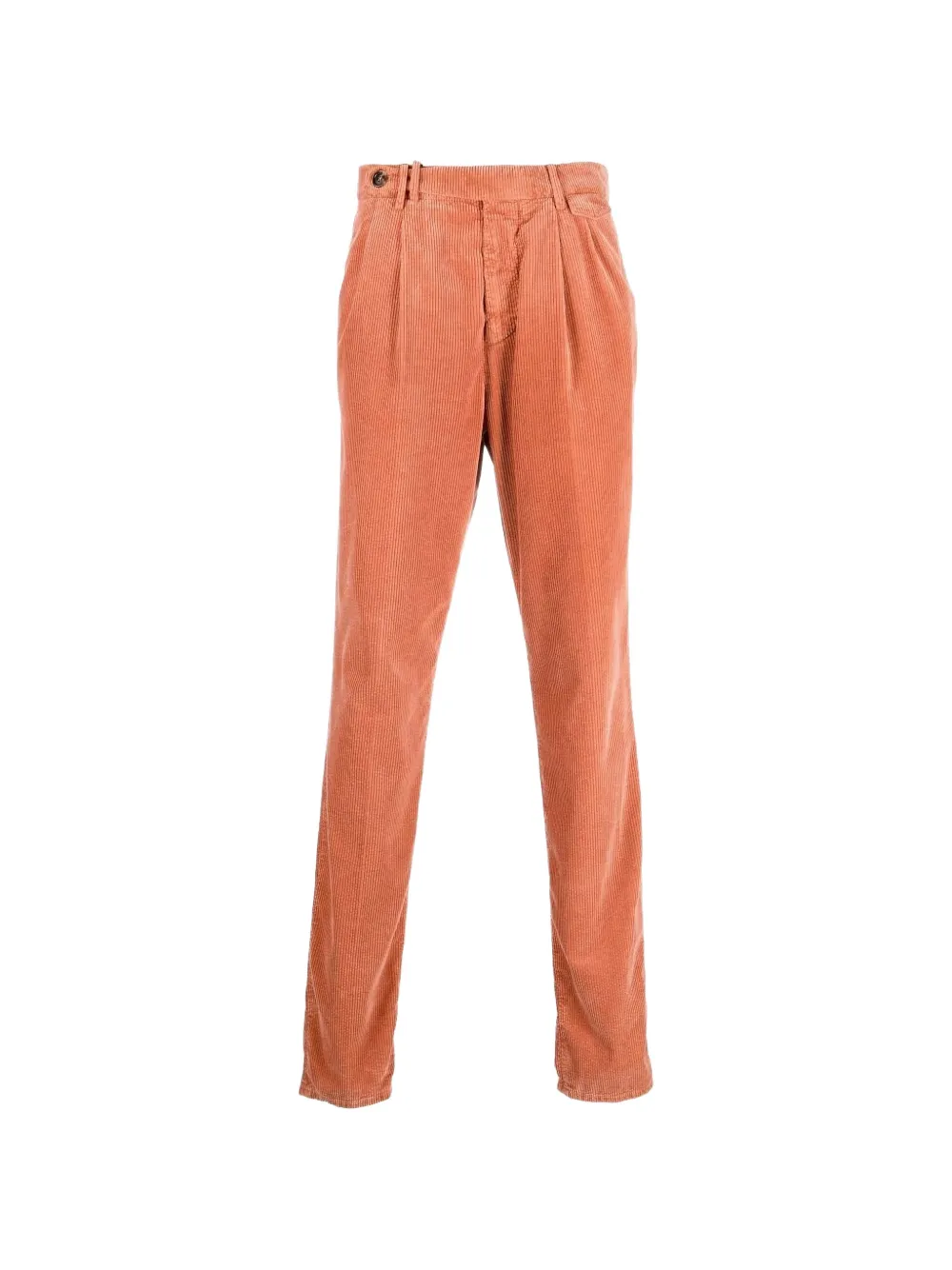 Brunello Cucinelli belt-loops corduroy trousers - Arancione