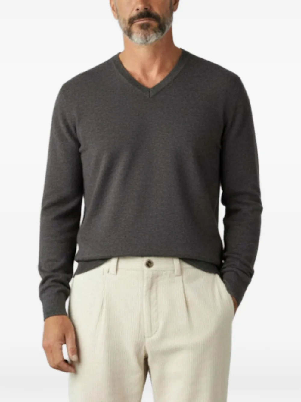 Brunello Cucinelli belt-loops trousers - Toni neutri