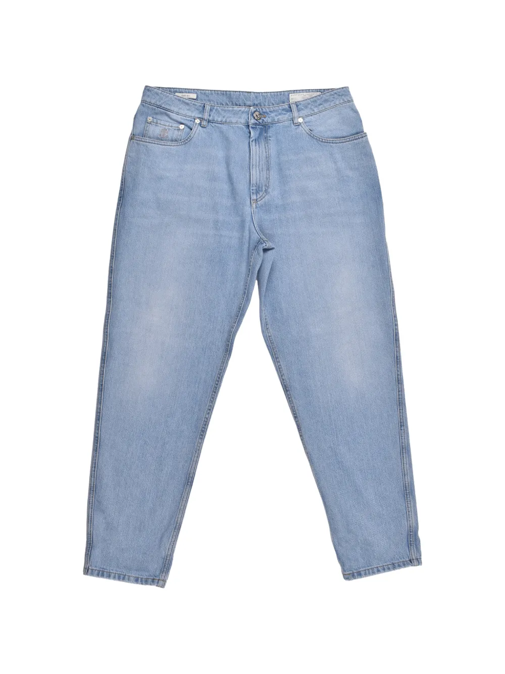 Brunello Cucinelli faded-effect tapered jeans - Blu