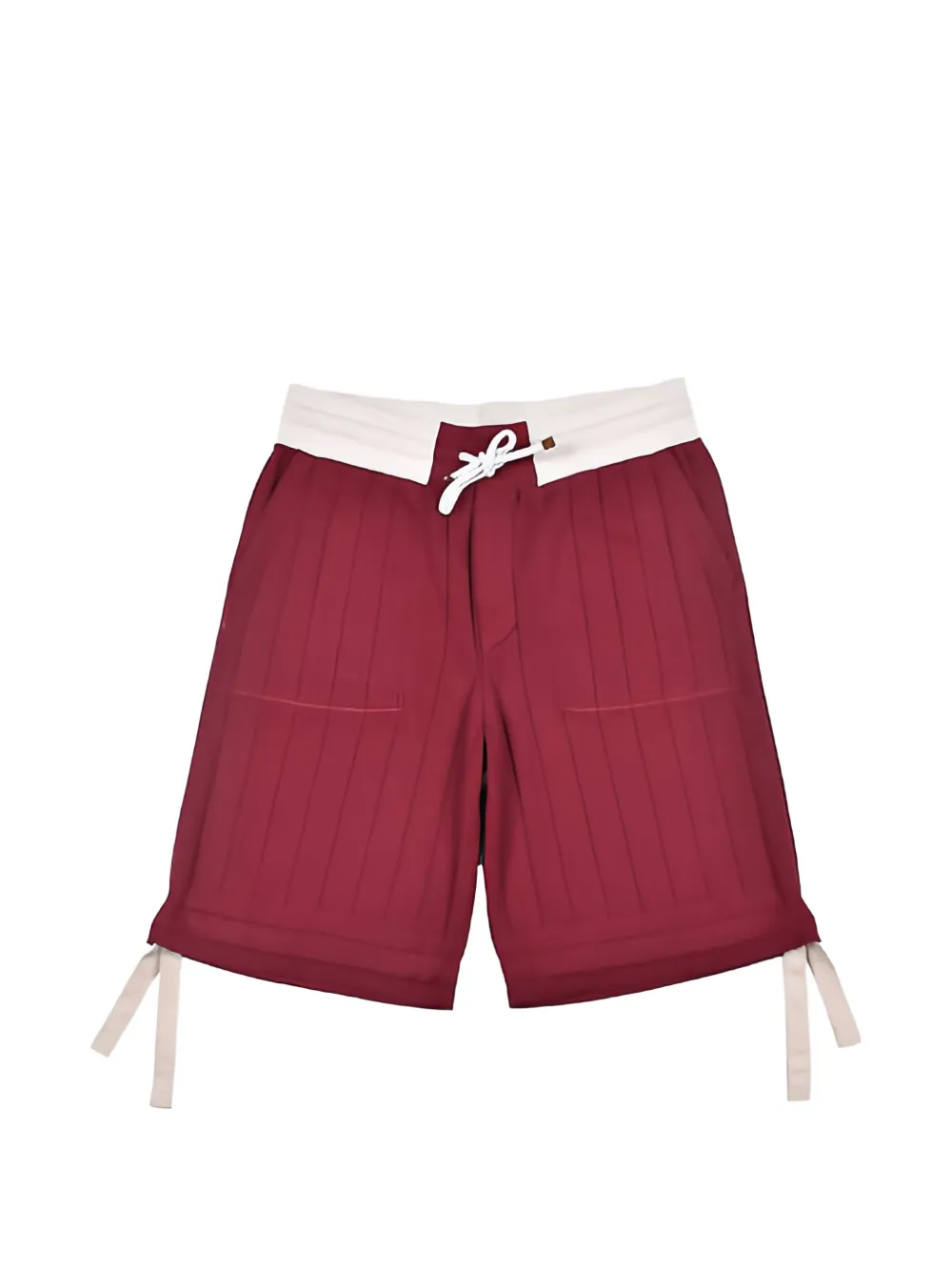 Brunello Cucinelli ribbed-knit drawstring shorts - Rosso