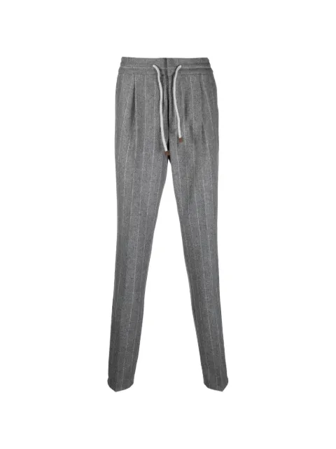 Brunello Cucinelli pinstripe drawstring trousers