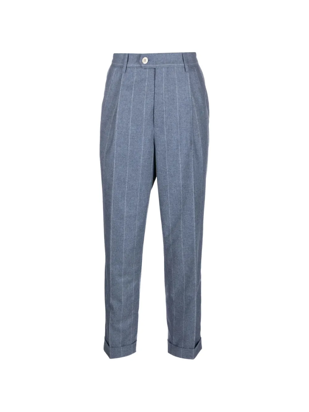 Brunello Cucinelli pinstripe pleated trousers - Grigio