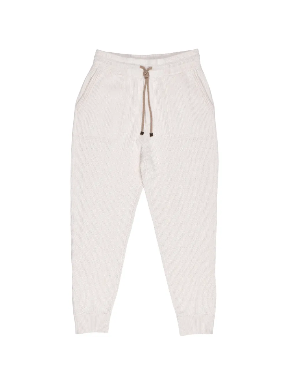 Brunello Cucinelli ribbed drawstring track pants - Toni neutri