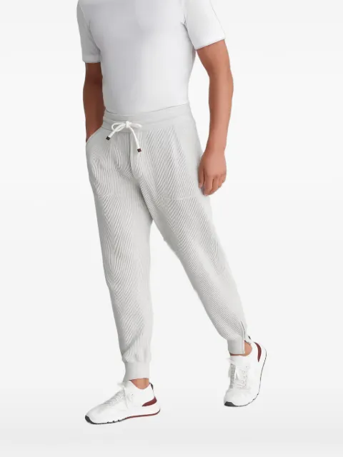 Brunello Cucinelli ribbed drawstring track pants
