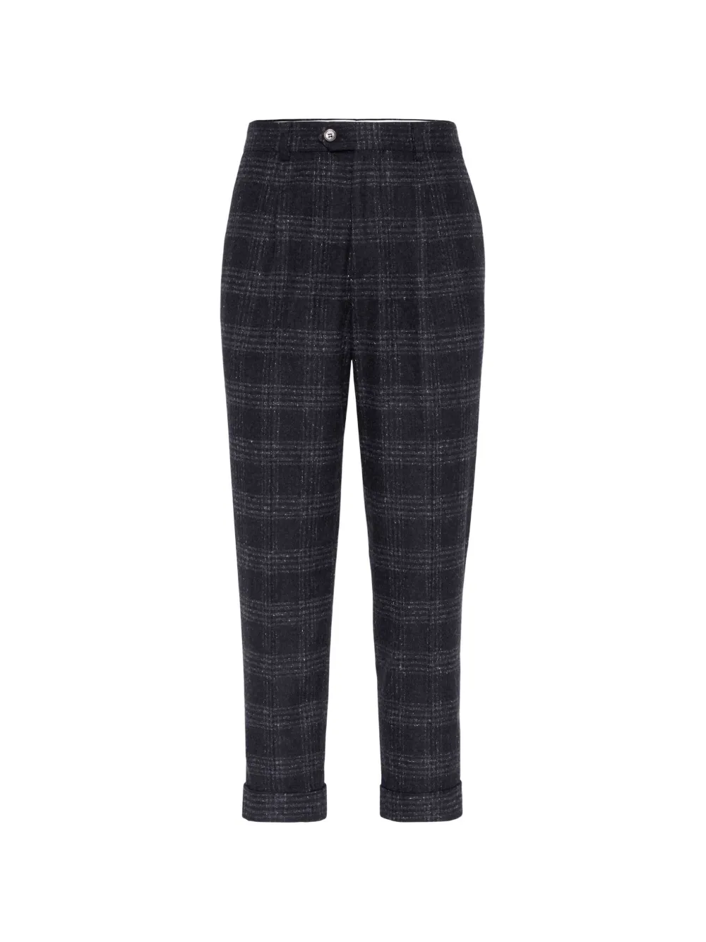 Brunello Cucinelli plaid tailored trousers - Grau