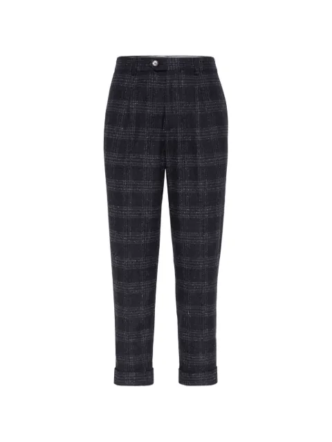 Brunello Cucinelli plaid tailored trousers